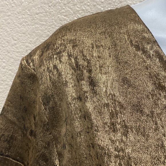 Zara Gold Wrap Dress Small - Picture 5 of 8